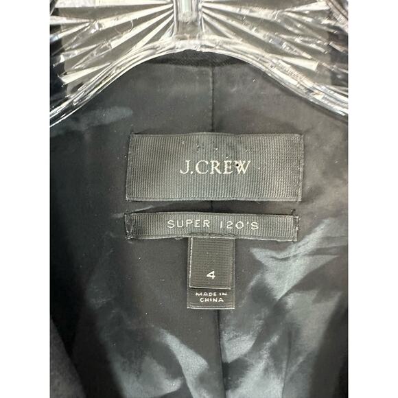 J.Crew Super 120's Black Career Office Four Season stretch Regent Blazer Size 4 - Picture 2 of 11